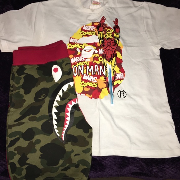 Authentic Bape shorts and Shirt - Picture 6 of 7